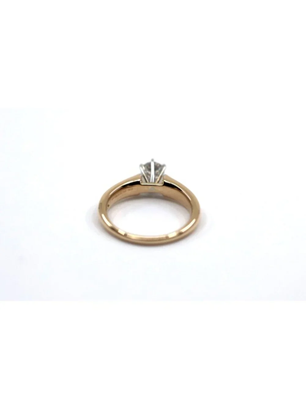 Beautiful 14K Solid Yellow Gold GHI Solitaire Diamond Wedding Ring - Size 7.25